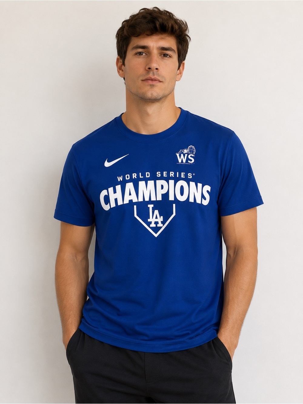 Nike Los Angeles Dodgers 2024 World Series Champions T-Shirt XL Royal Blue MLB